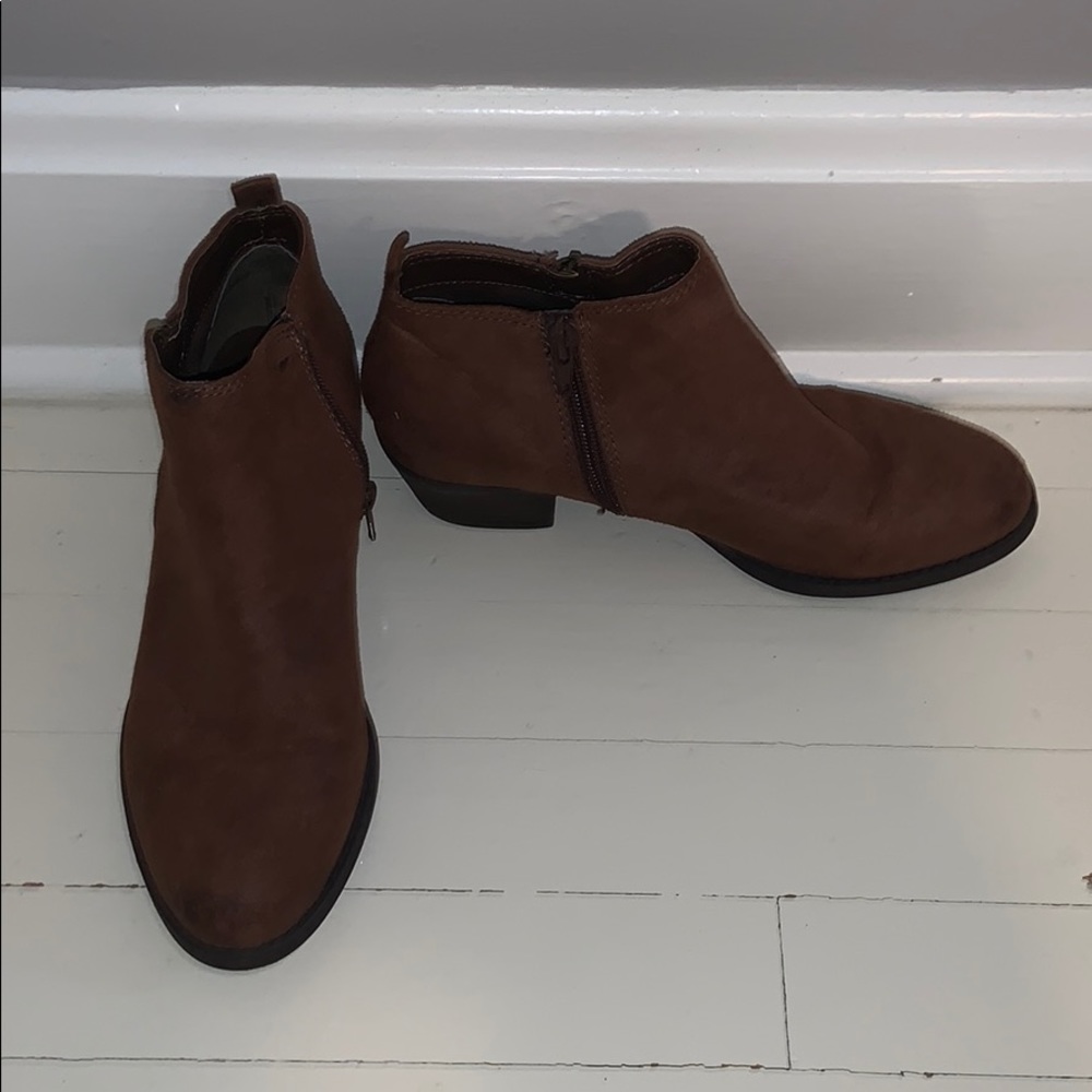 Brown Leather Booties